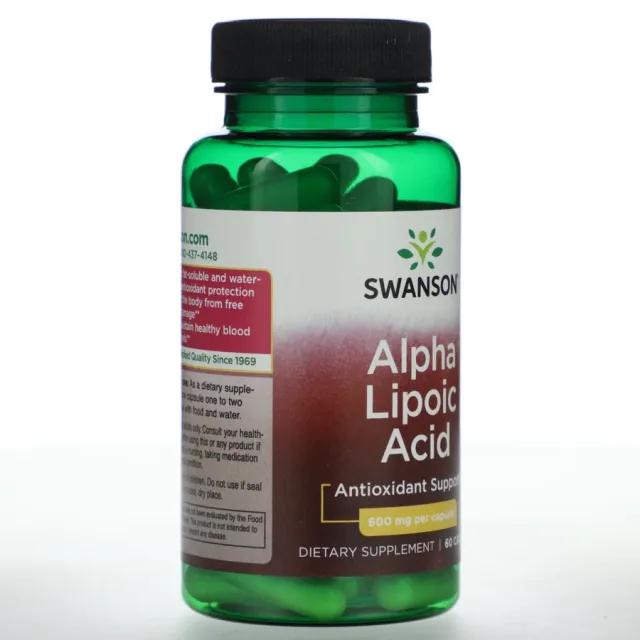 Swanson Alpha Lipoic Acid 600 mg 60 Vegan Caps